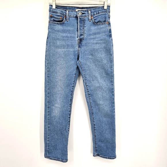 Levi's Wedgie Straight Fit Button Fly High Rise  Women's Jeans Size 28 - Picture 1 of 12